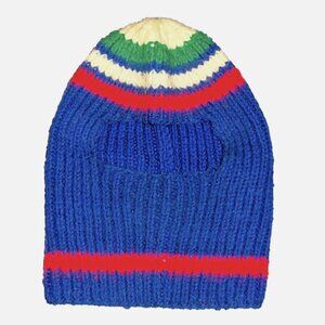 Vintage 70s Kids Knit Full Face Ski Mask Handmade